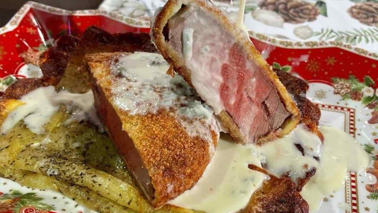 Filetto di manzo con schiacciata di patate