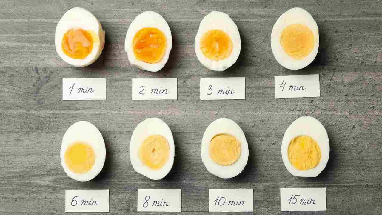 Uova sode cotte diversamente