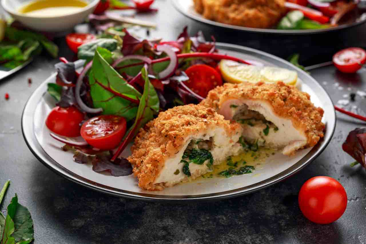 pollo alla kiev con burro aromatizzato