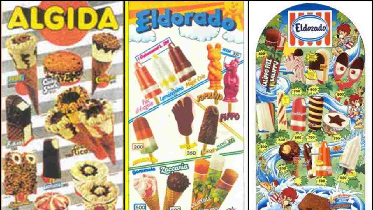 Listino gelati anni '80