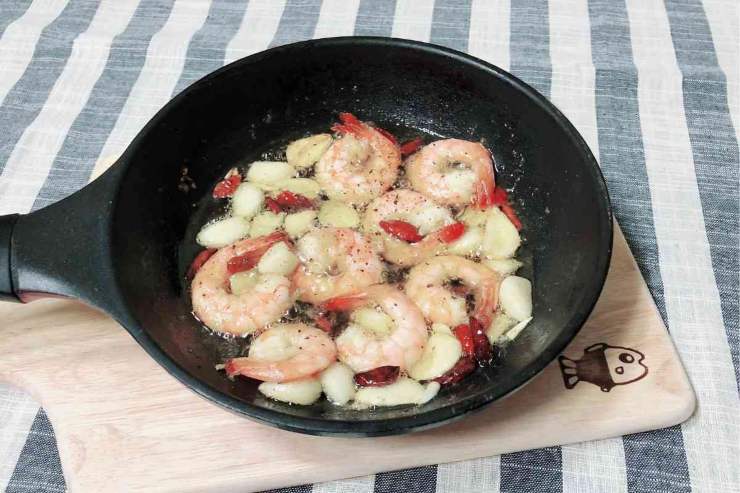 Gamberi in padella